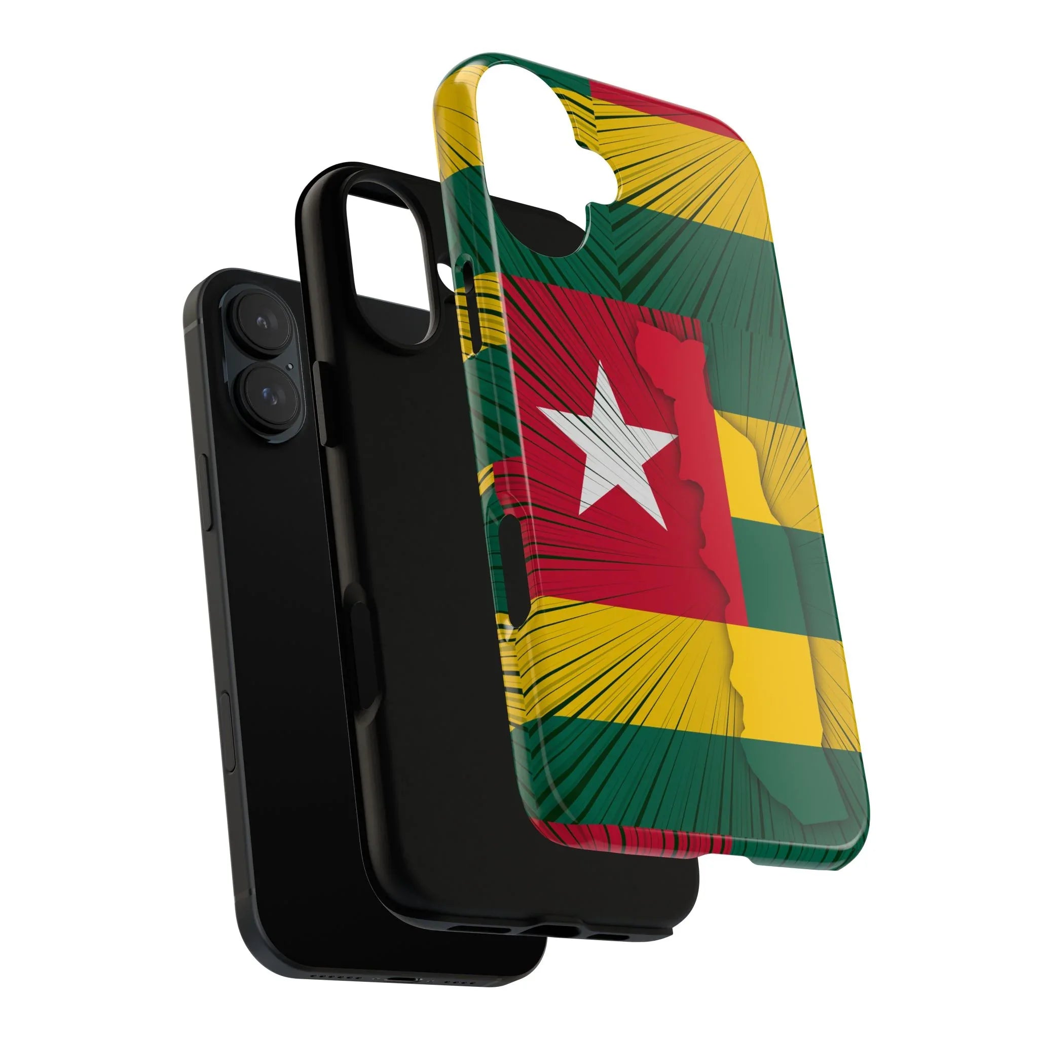 Togo Flag Tough Phone Case – Protective Stripe Design - DiwaKi