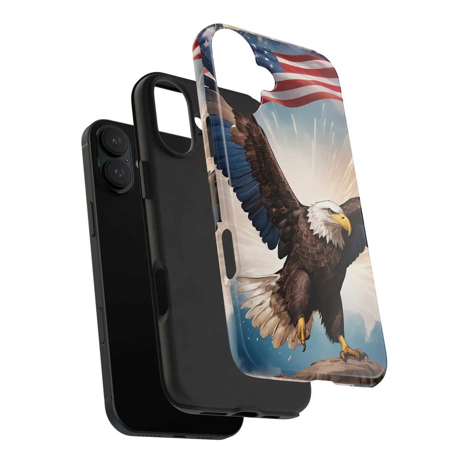 Majestic Eagle Flag Phone Case - DiwaKi