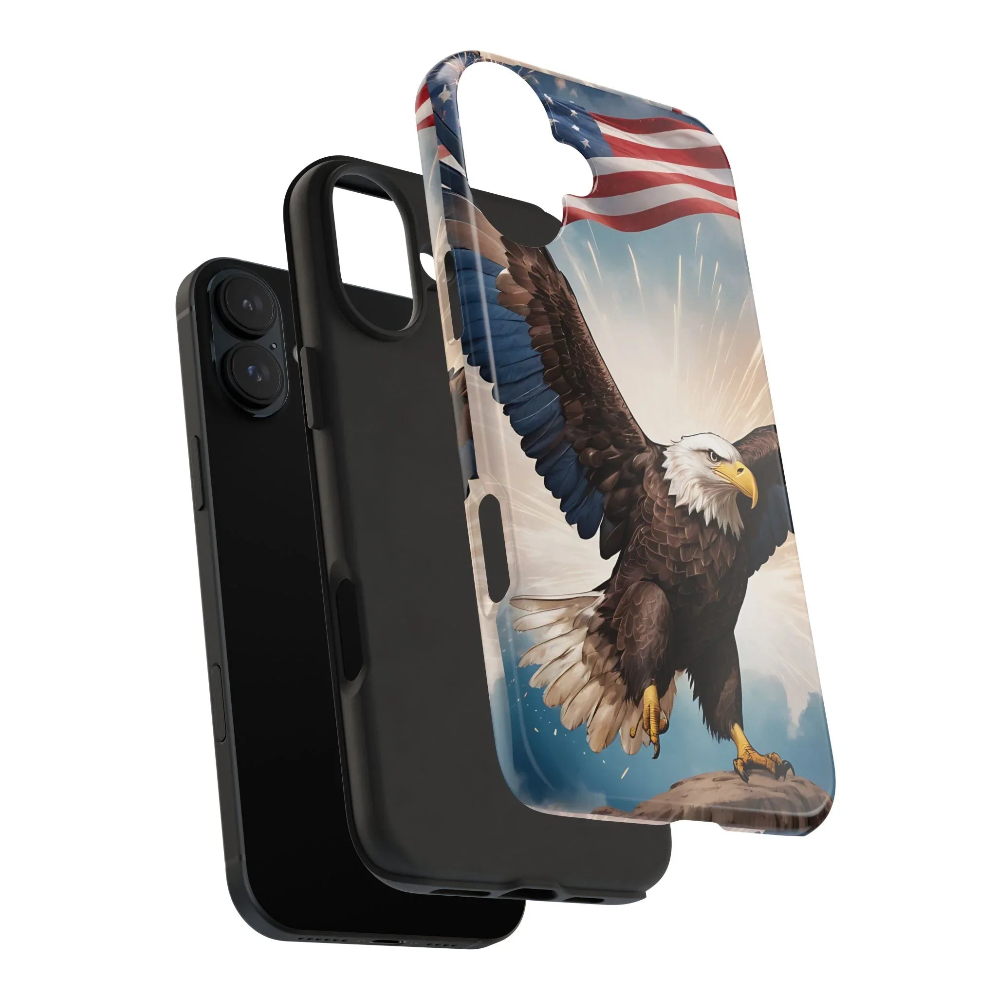 Majestic Eagle Flag Phone Case - DiwaKi