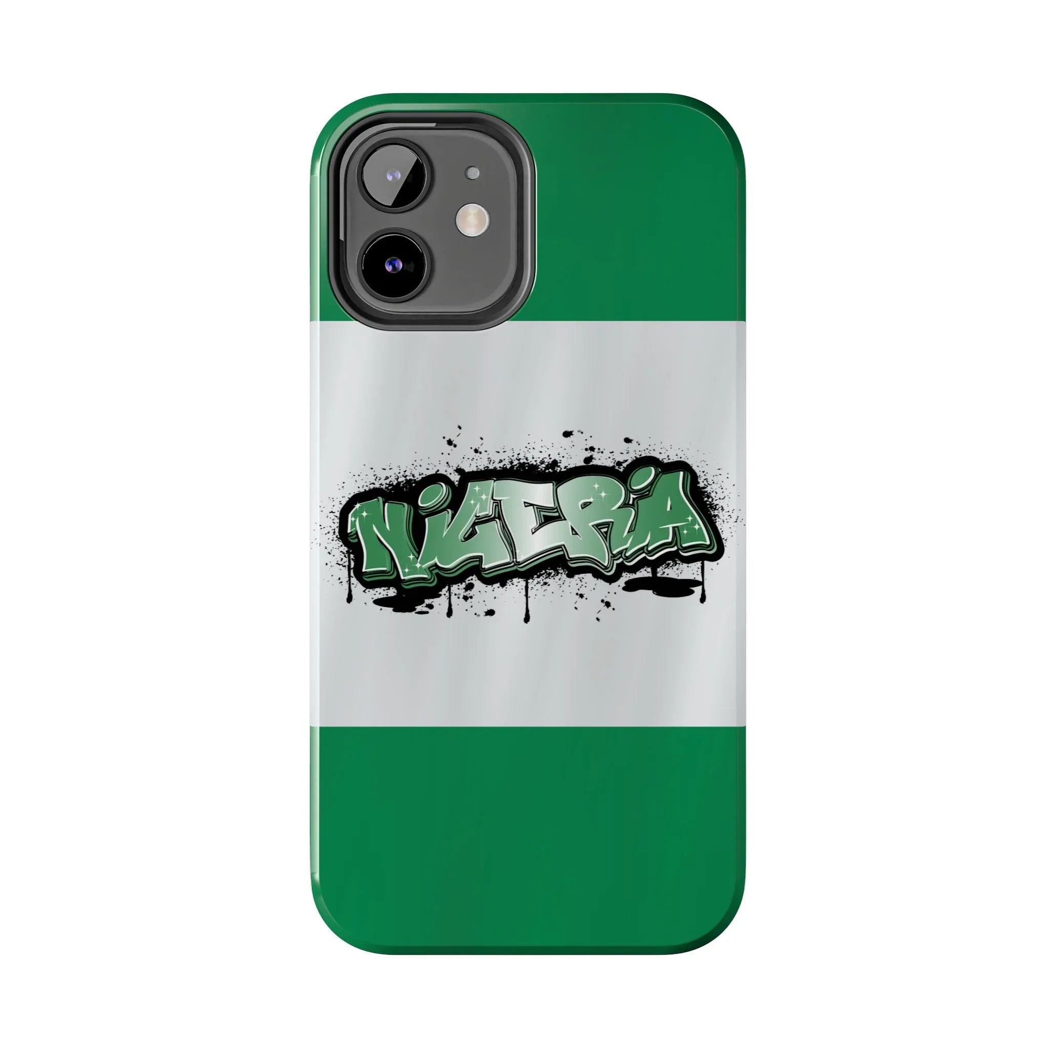 Tough Phone Case — Nigeria Flag Graffiti Design - DiwaKi