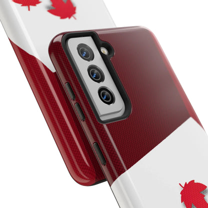 Canada Autumn Maple Tough Phone Case — Red &amp; White Protective Fall Design - DiwaKi