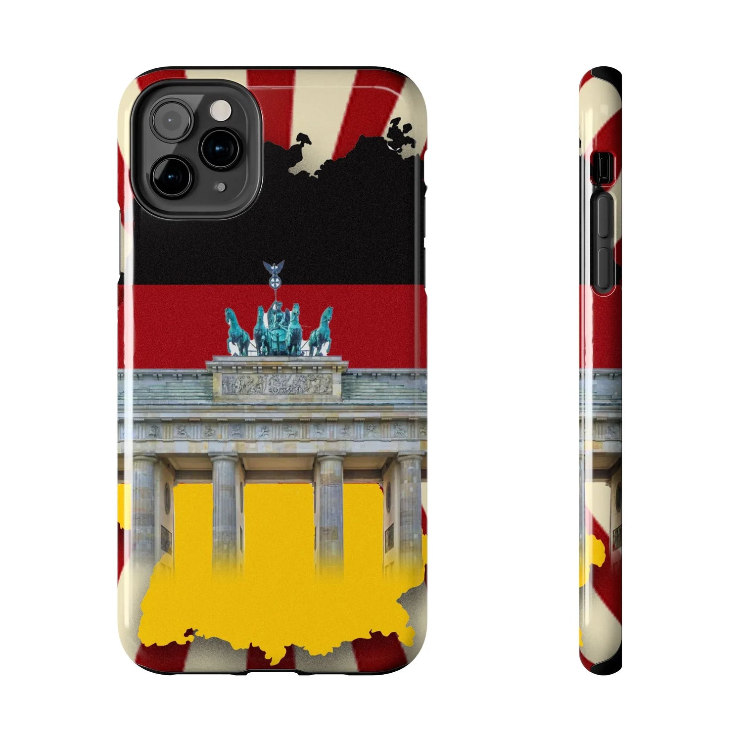 German Flag Brandenburger Gate Tough Phone Case – Berlin Landmark Protective Cover - DiwaKi