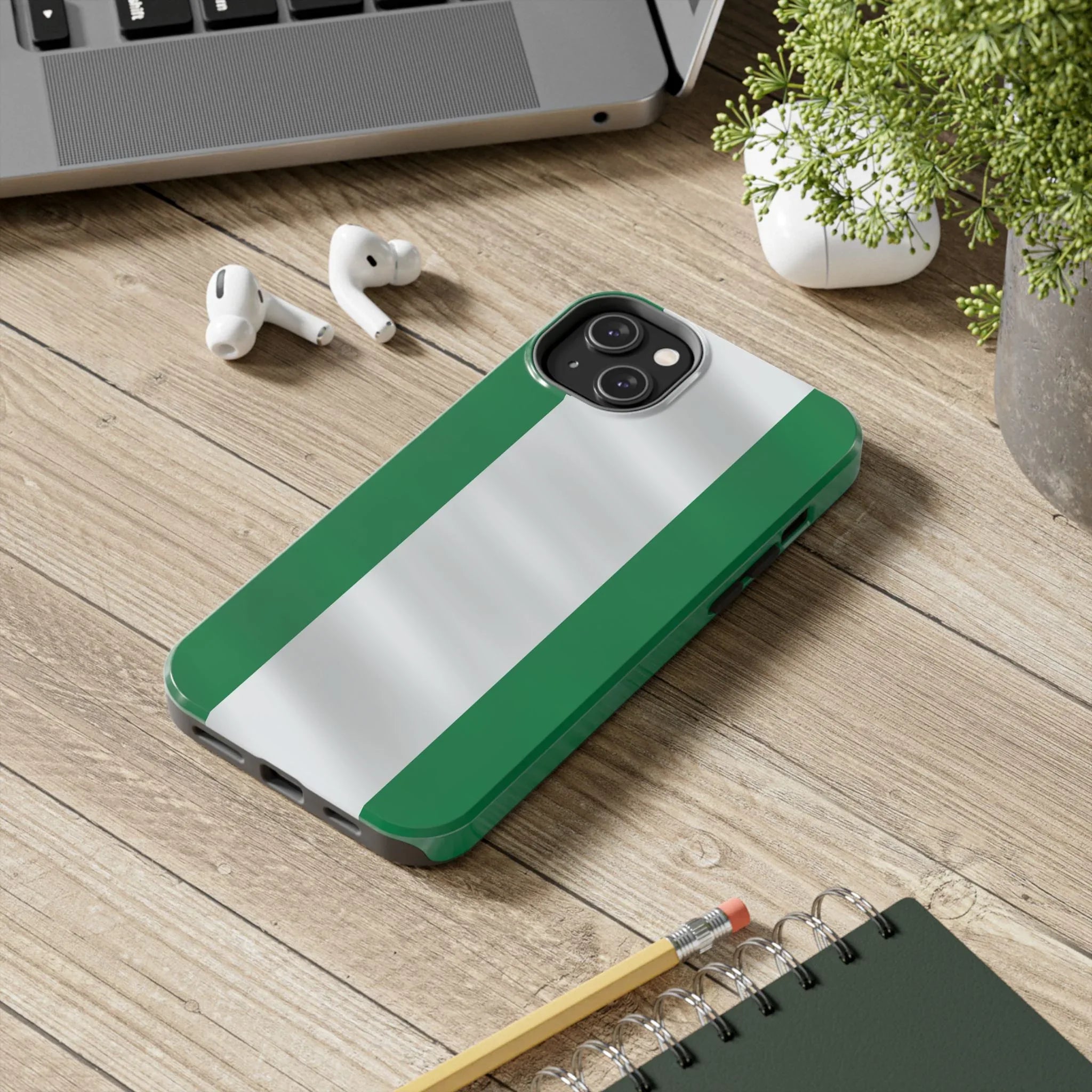 Tough Phone Case — Nigerian flag Rugged Protective Cover - DiwaKi