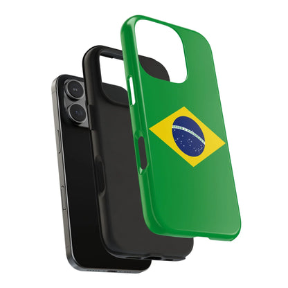Brazil Flag Tough Phone Case — Protective Patriotic Phone Cover - DiwaKi