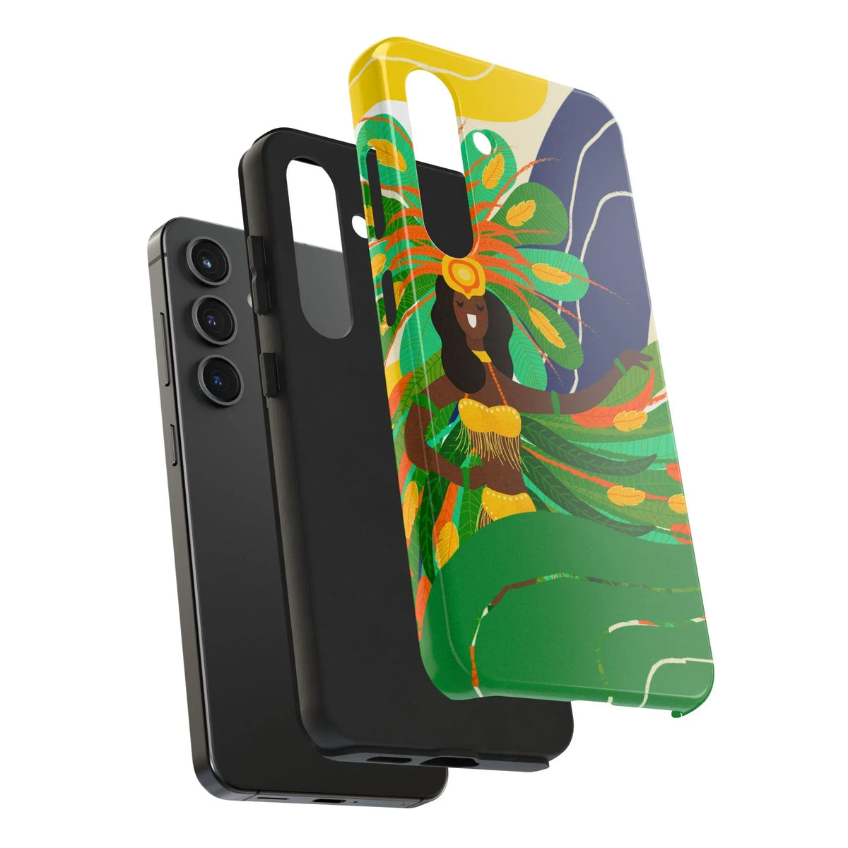 Brazil carnival Tough Phone Case — Statue of Liberty &amp; American Flag Design - DiwaKi