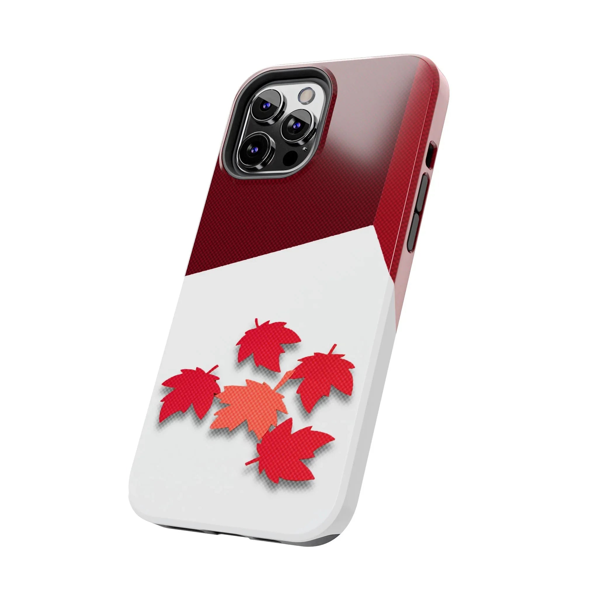 Canada Autumn Maple Tough Phone Case — Red &amp; White Protective Fall Design - DiwaKi