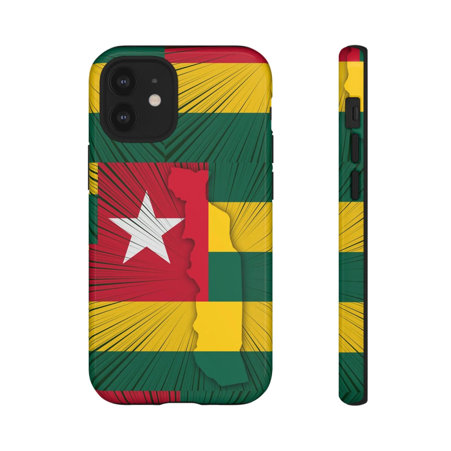 Togo Flag Tough Phone Case – Protective Stripe Design - DiwaKi