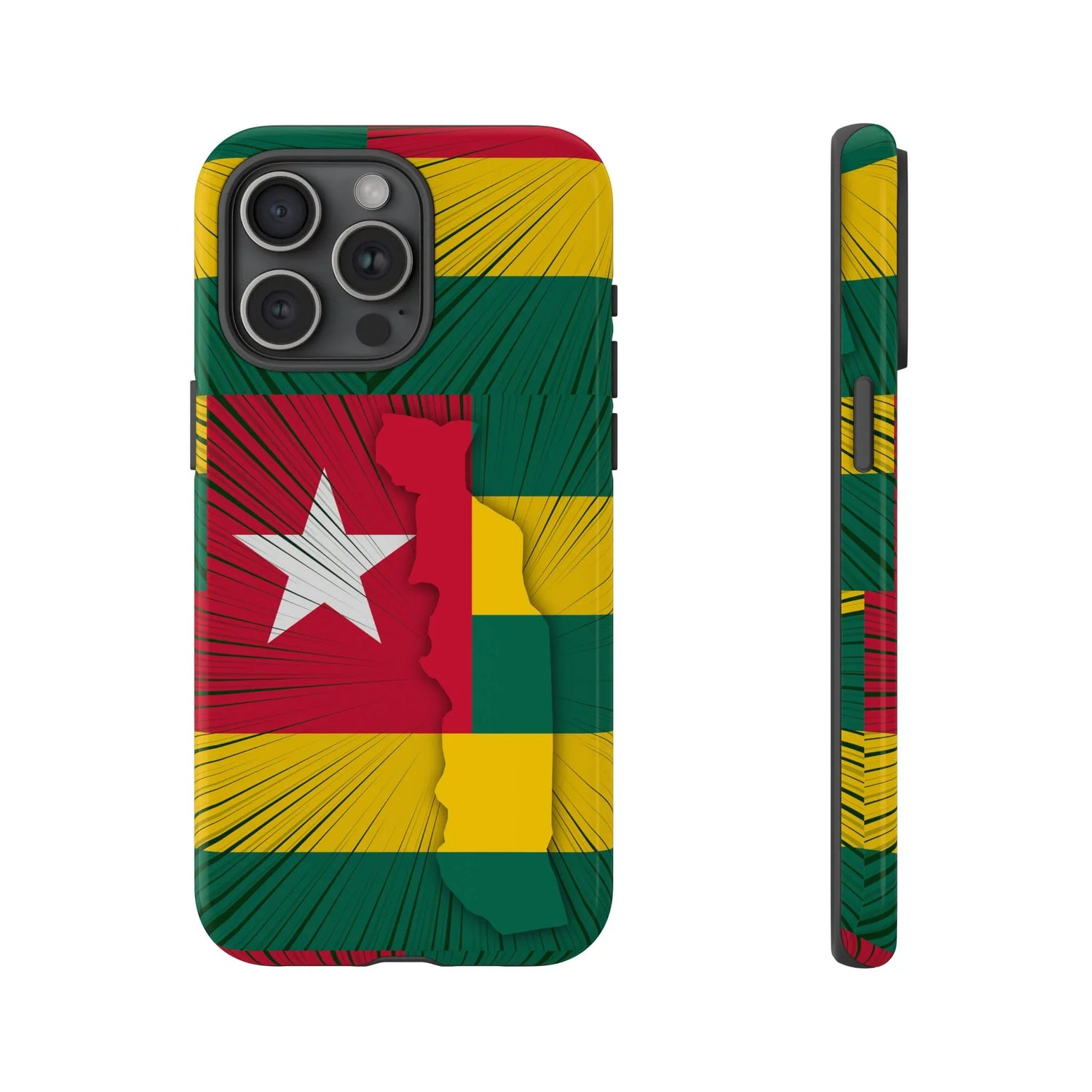Togo Flag Tough Phone Case – Protective Stripe Design - DiwaKi