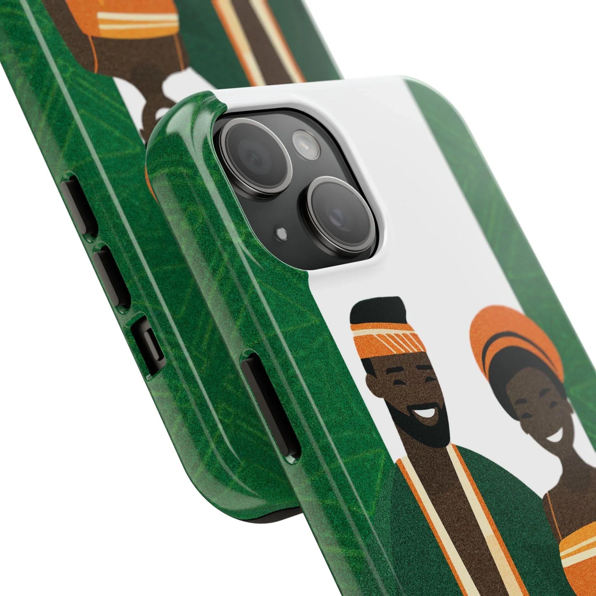 Tough Phone Case — Afrocentric Nigerian Couple Illustration, Protective Hard-Shell Phone Cover - DiwaKi