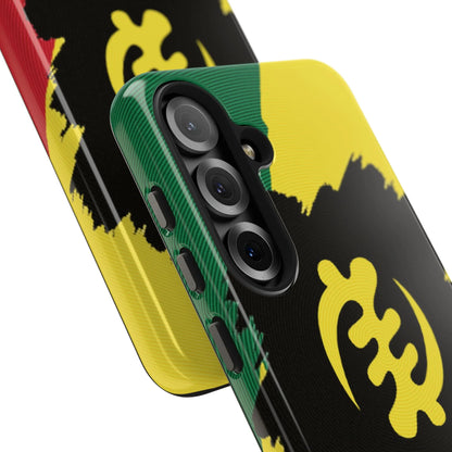 Sankofa Tough Phone Case — Shockproof Protective Phone Cover with Ghana Adinkra Symbol - DiwaKi