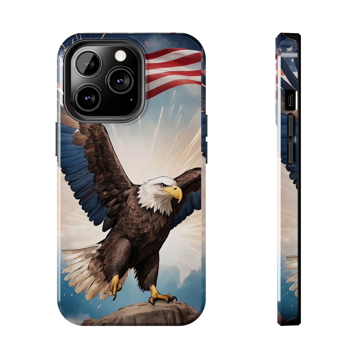 Majestic Eagle Flag Phone Case - DiwaKi