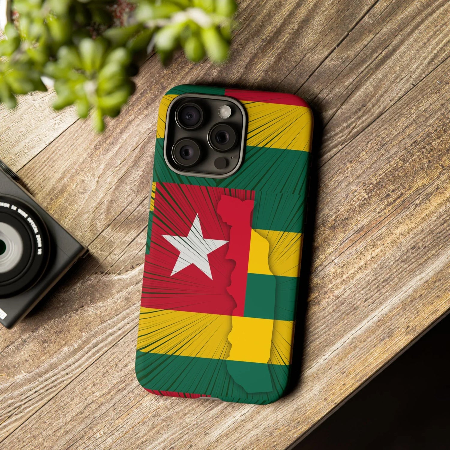 Togo Flag Tough Phone Case – Protective Stripe Design - DiwaKi