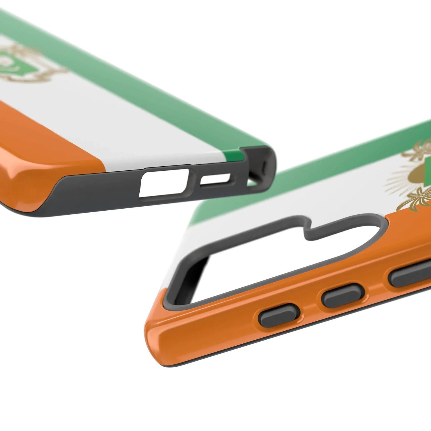 Ivory Coast Flag Tough Phone Case — Orange White Green Shield Crest - DiwaKi
