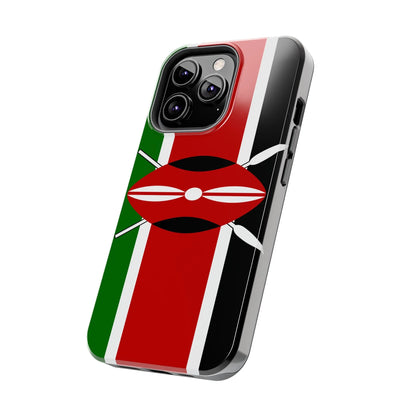 Kenya Flag Tough Phone Case — Protective Tribal Shield Design - DiwaKi