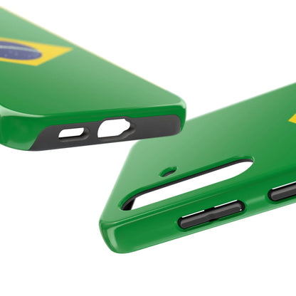 Brazil Flag Tough Phone Case — Protective Patriotic Phone Cover - DiwaKi