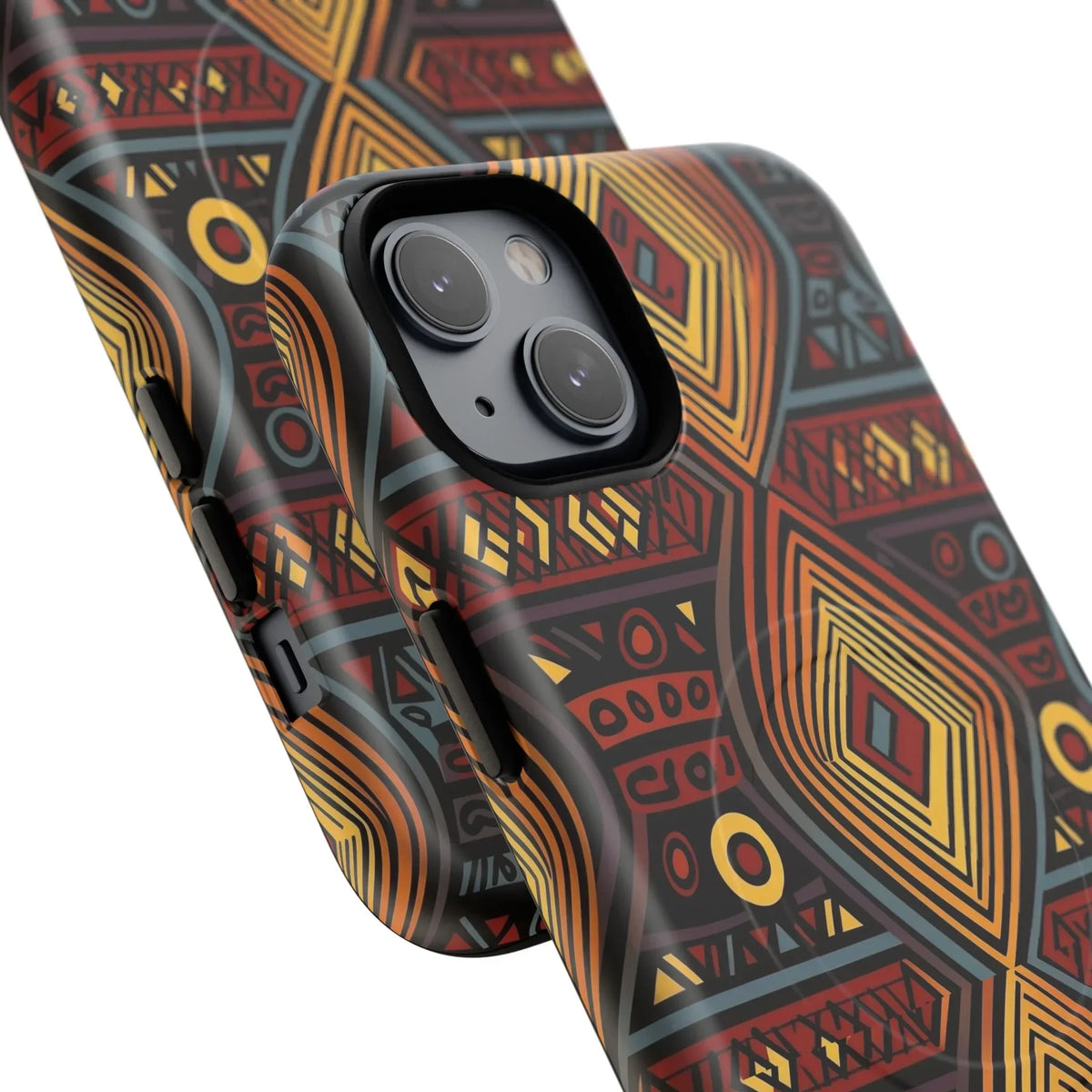 Tribal Geometric Tough Magnetic Phone Case - DiwaKi