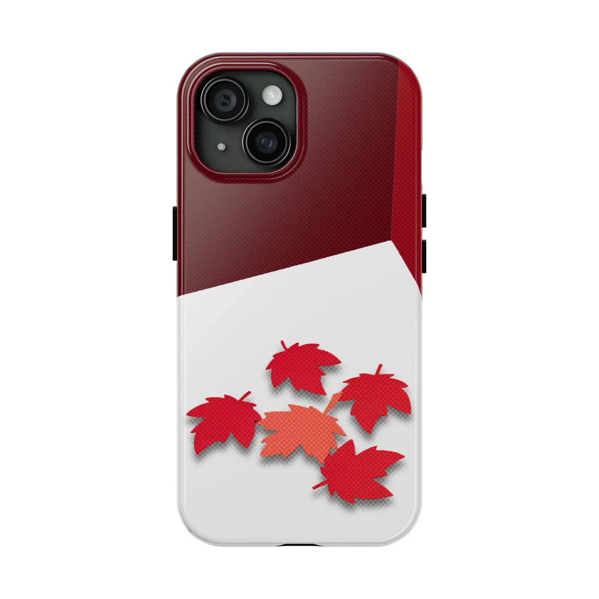 Canada Autumn Maple Tough Phone Case — Red &amp; White Protective Fall Design - DiwaKi