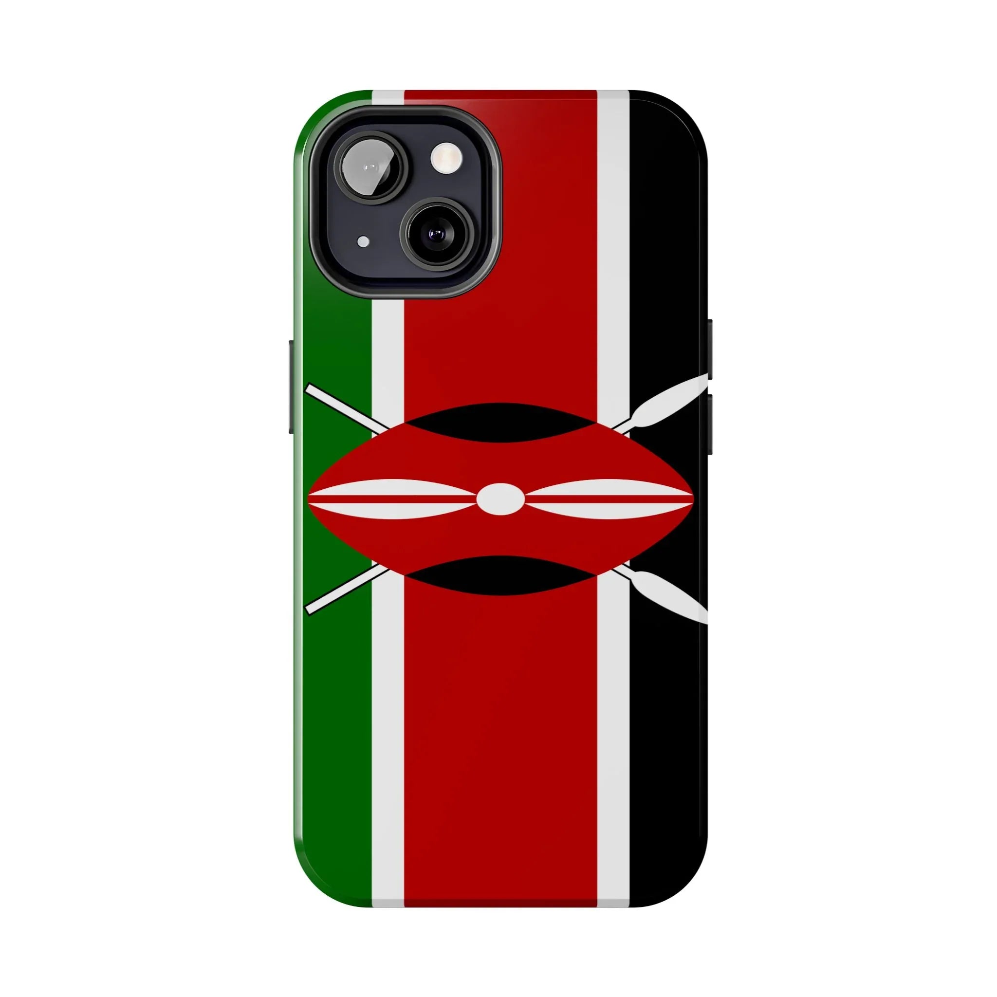 Kenya Flag Tough Phone Case — Protective Tribal Shield Design - DiwaKi