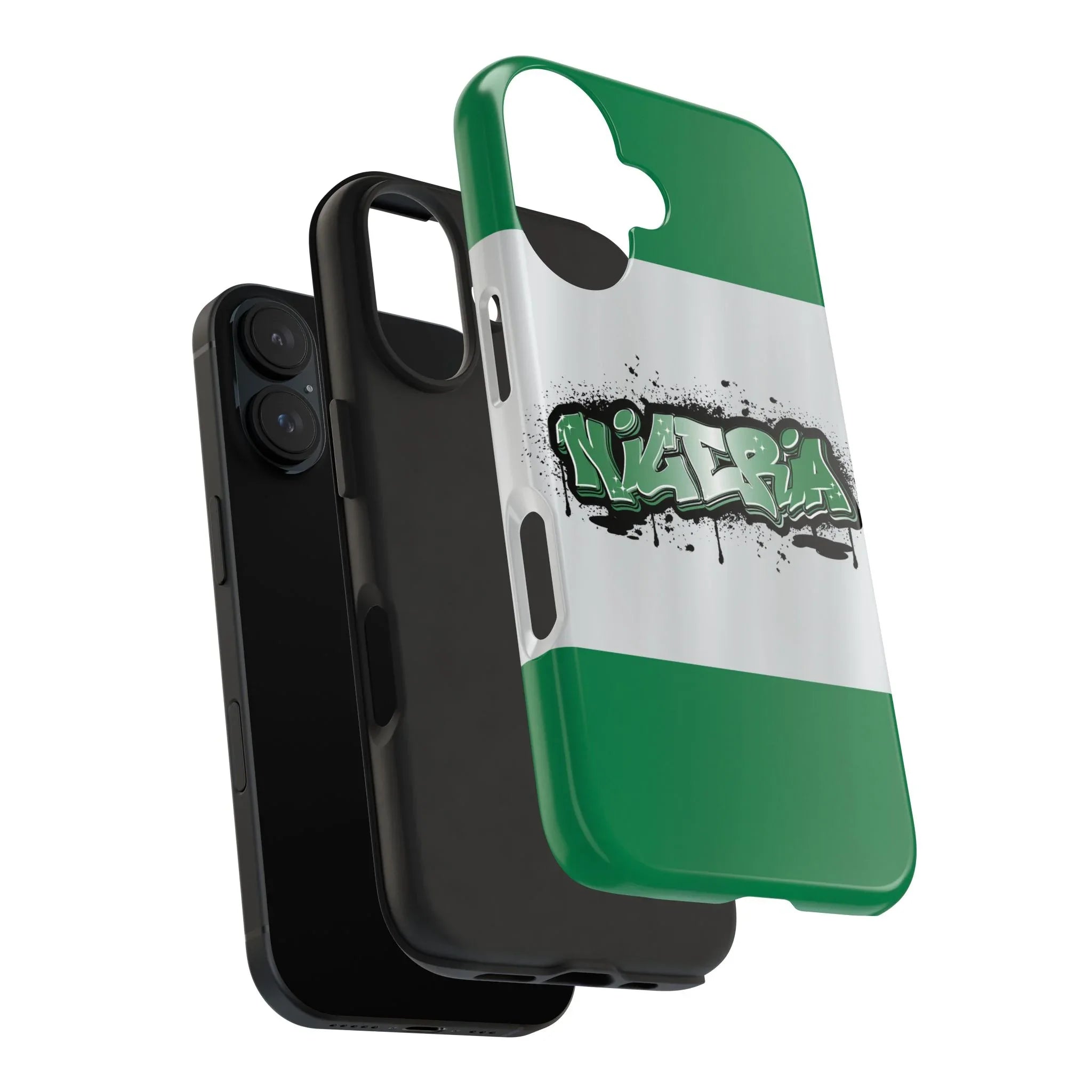 Tough Phone Case — Nigeria Flag Graffiti Design - DiwaKi
