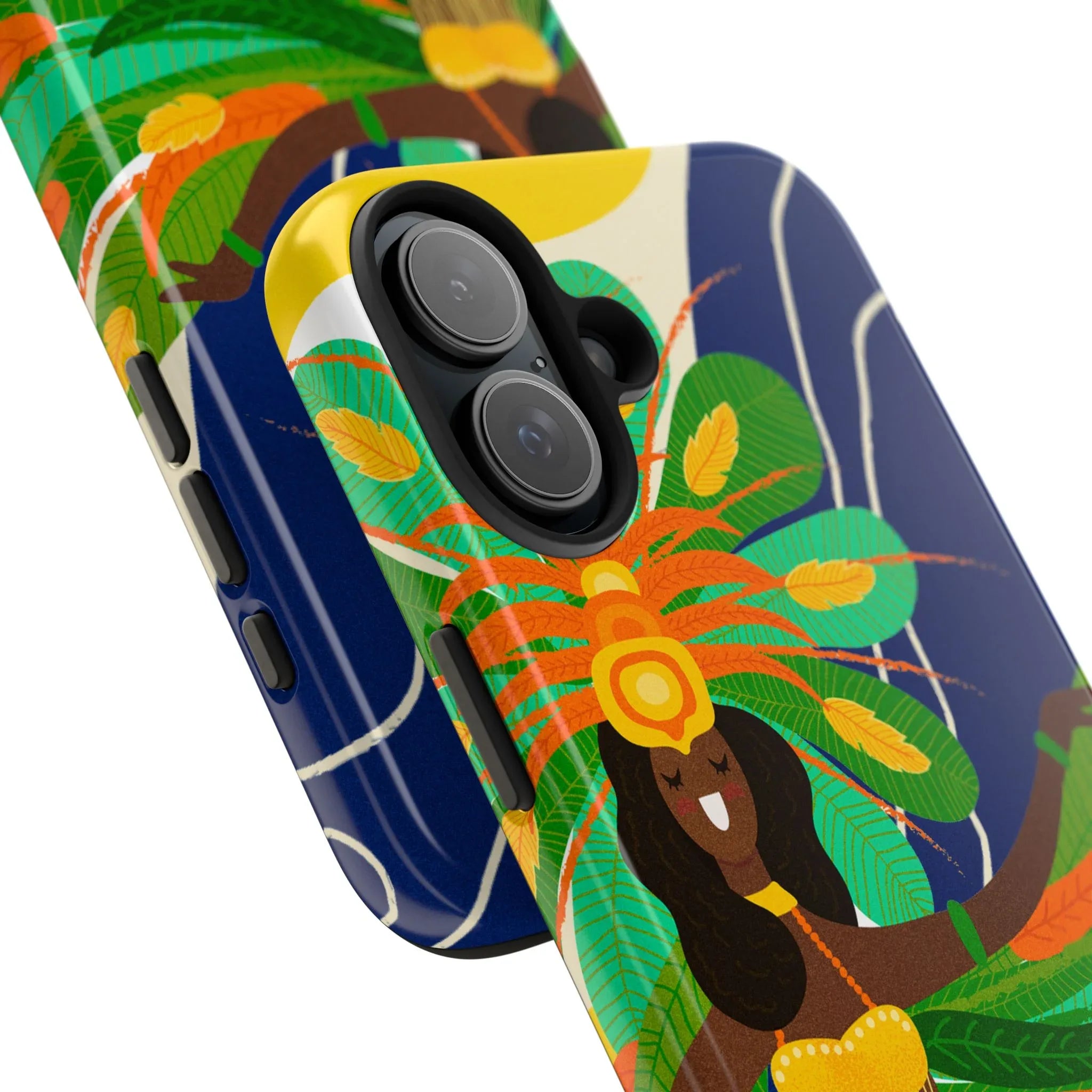 Brazil carnival Tough Phone Case — Statue of Liberty &amp; American Flag Design - DiwaKi