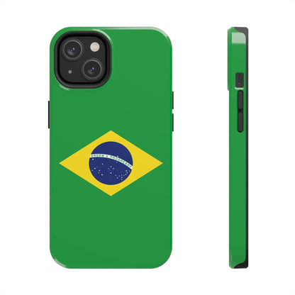 Brazil Flag Tough Phone Case — Protective Patriotic Phone Cover - DiwaKi