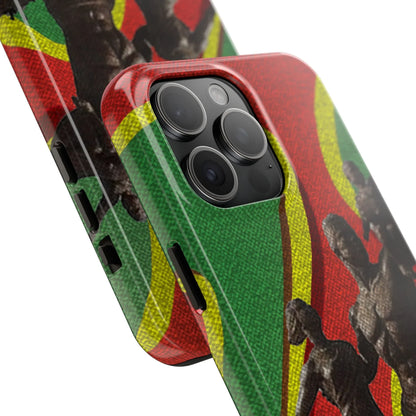 Senegal Tough Phone Case — Liberation Monument Retro Red, Green &amp; Yellow Design - DiwaKi