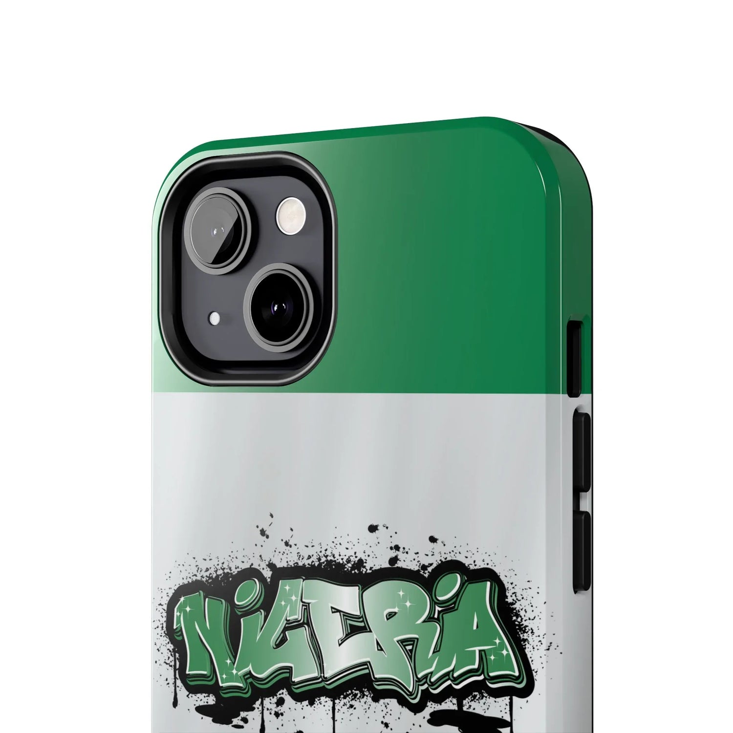 Tough Phone Case — Nigeria Flag Graffiti Design - DiwaKi