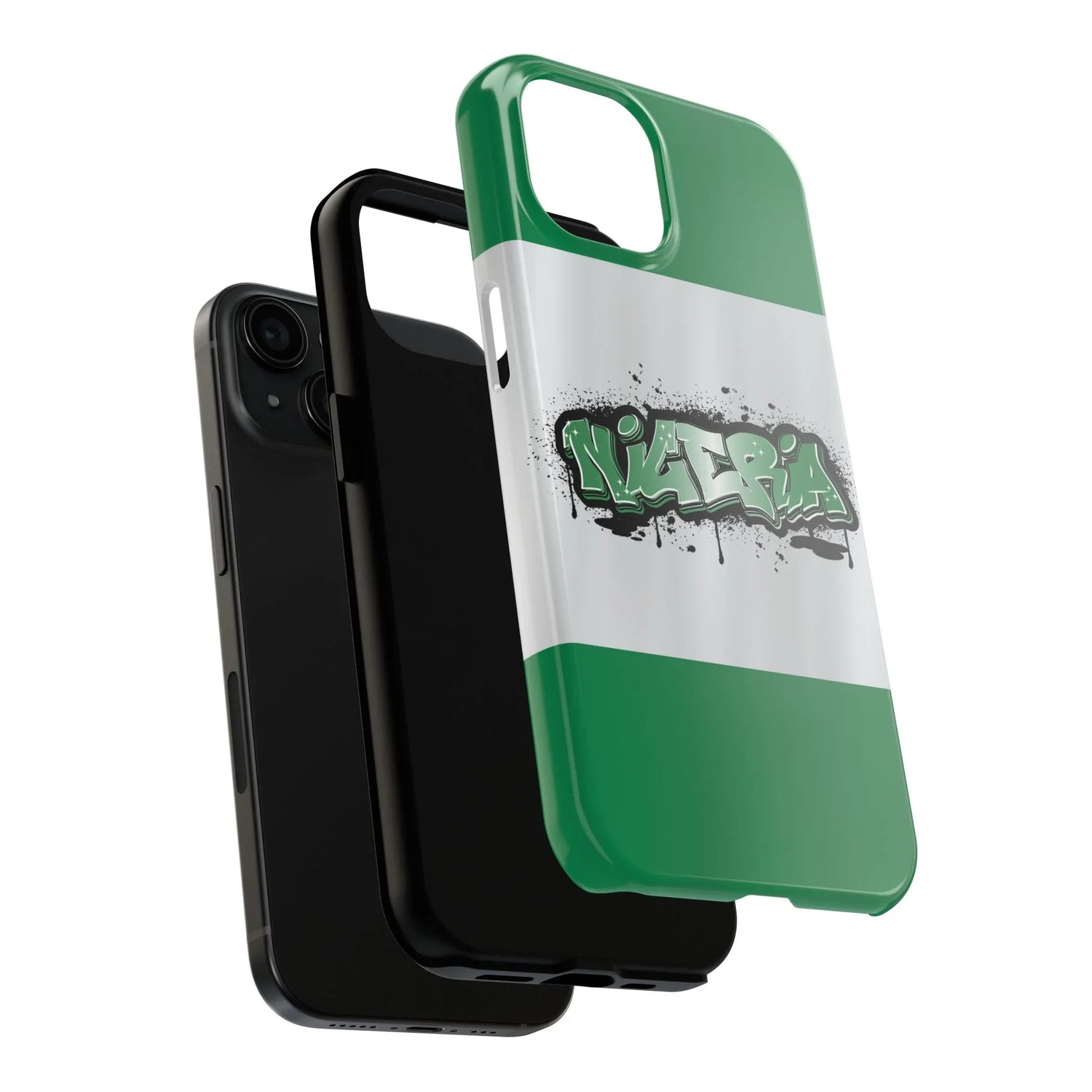 Tough Phone Case — Nigeria Flag Graffiti Design - DiwaKi