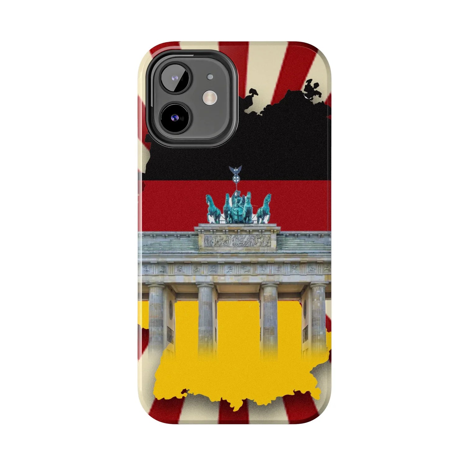 German Flag Brandenburger Gate Tough Phone Case – Berlin Landmark Protective Cover - DiwaKi