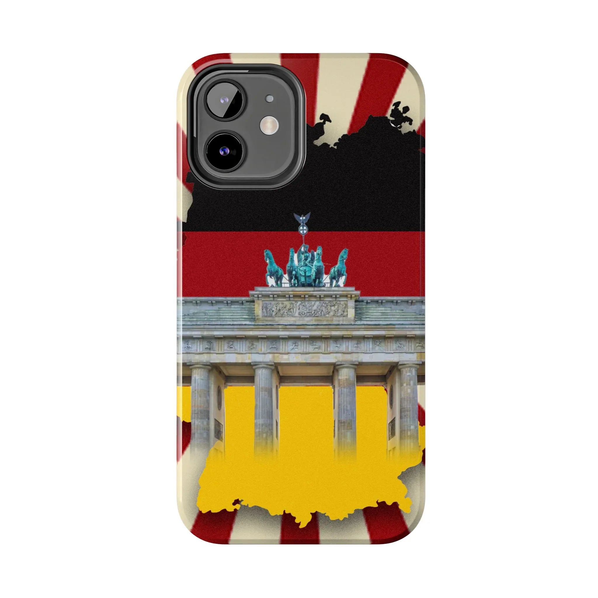German Flag Brandenburger Gate Tough Phone Case – Berlin Landmark Protective Cover - DiwaKi