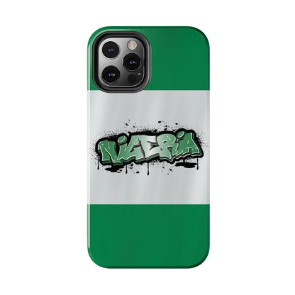 Tough Phone Case — Nigeria Flag Graffiti Design - DiwaKi