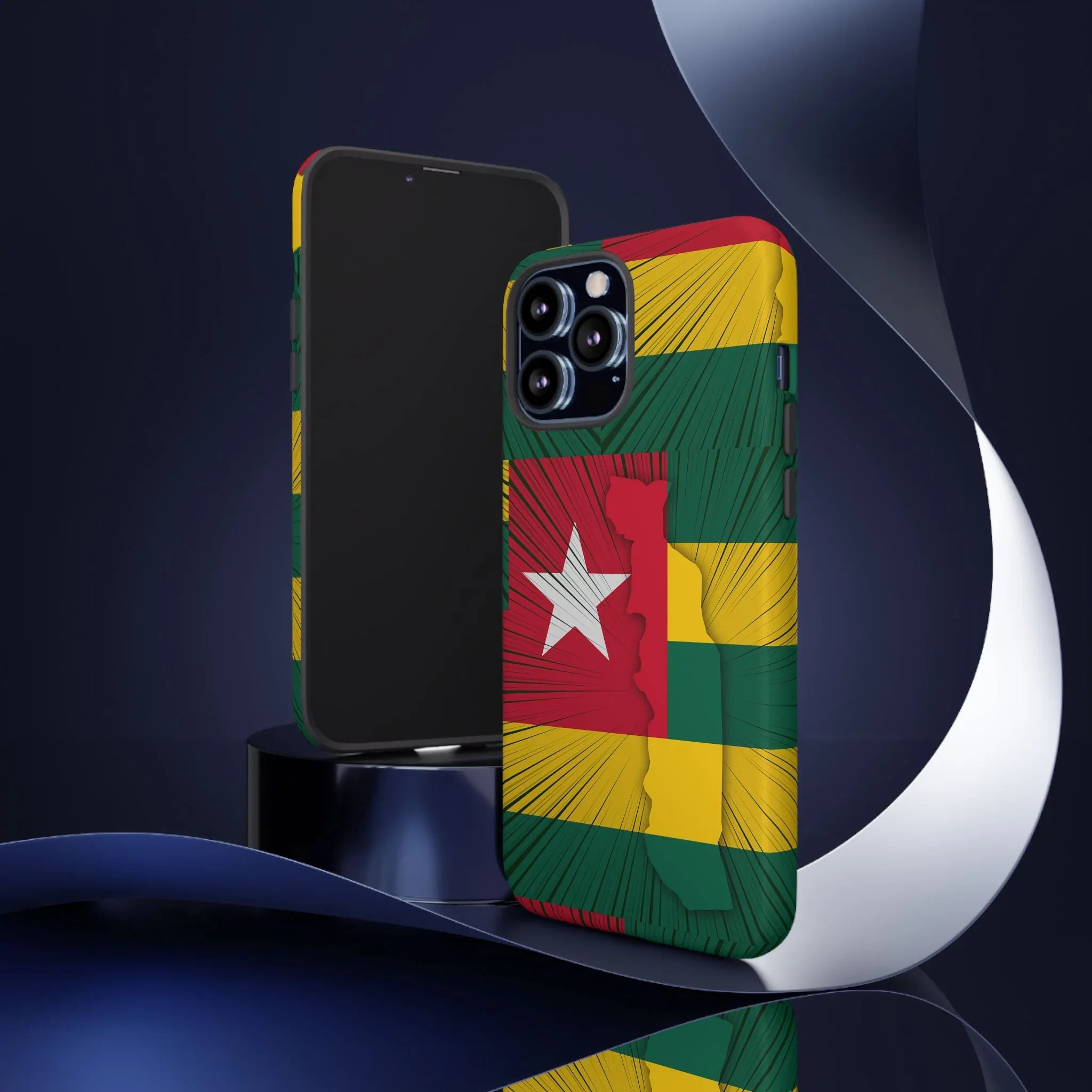 Togo Flag Tough Phone Case – Protective Stripe Design - DiwaKi