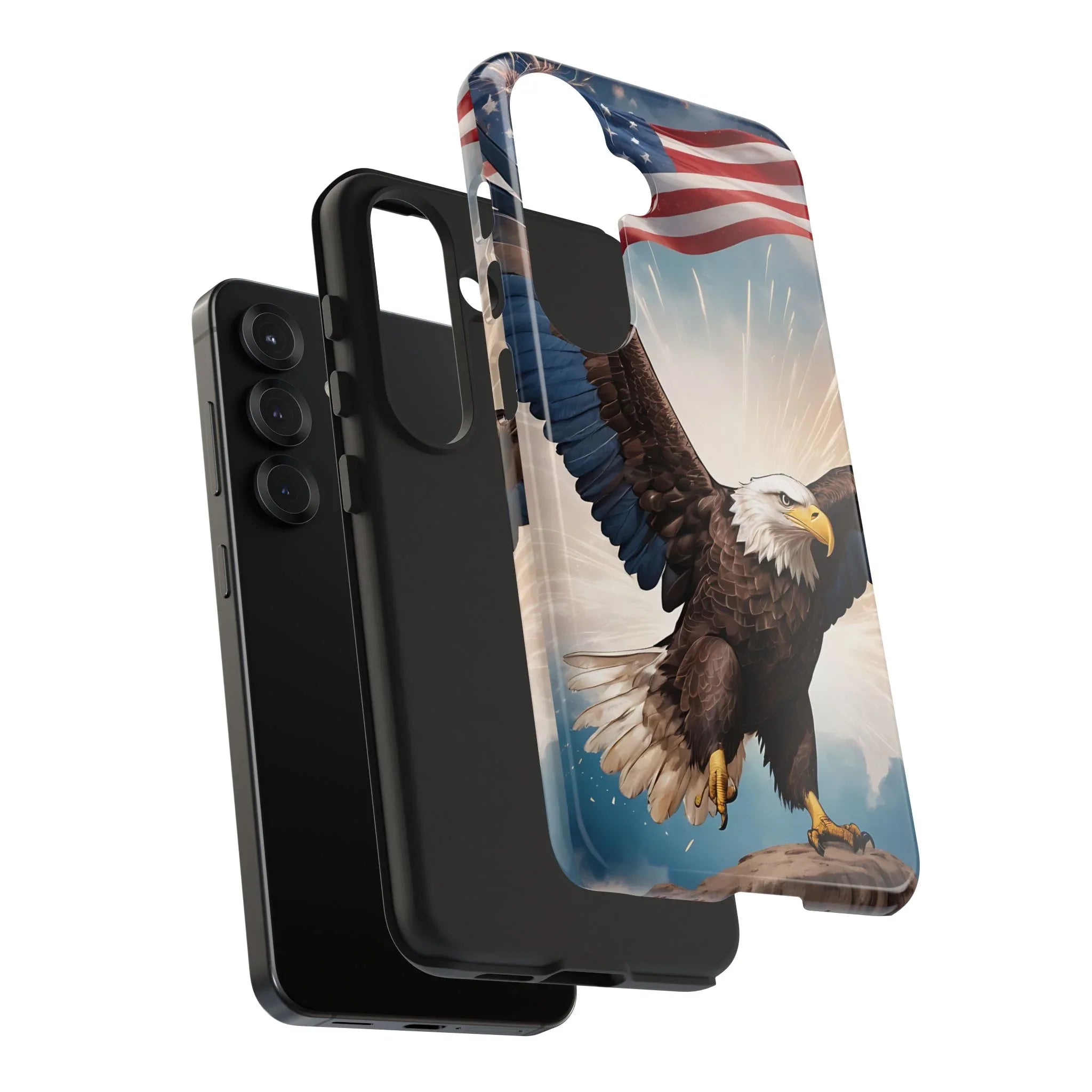 Majestic Eagle Flag Phone Case - DiwaKi