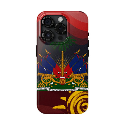 Haiti Coat of Arms Tough Phone Case — Patriotic Haitian Flag Protective Cover - DiwaKi