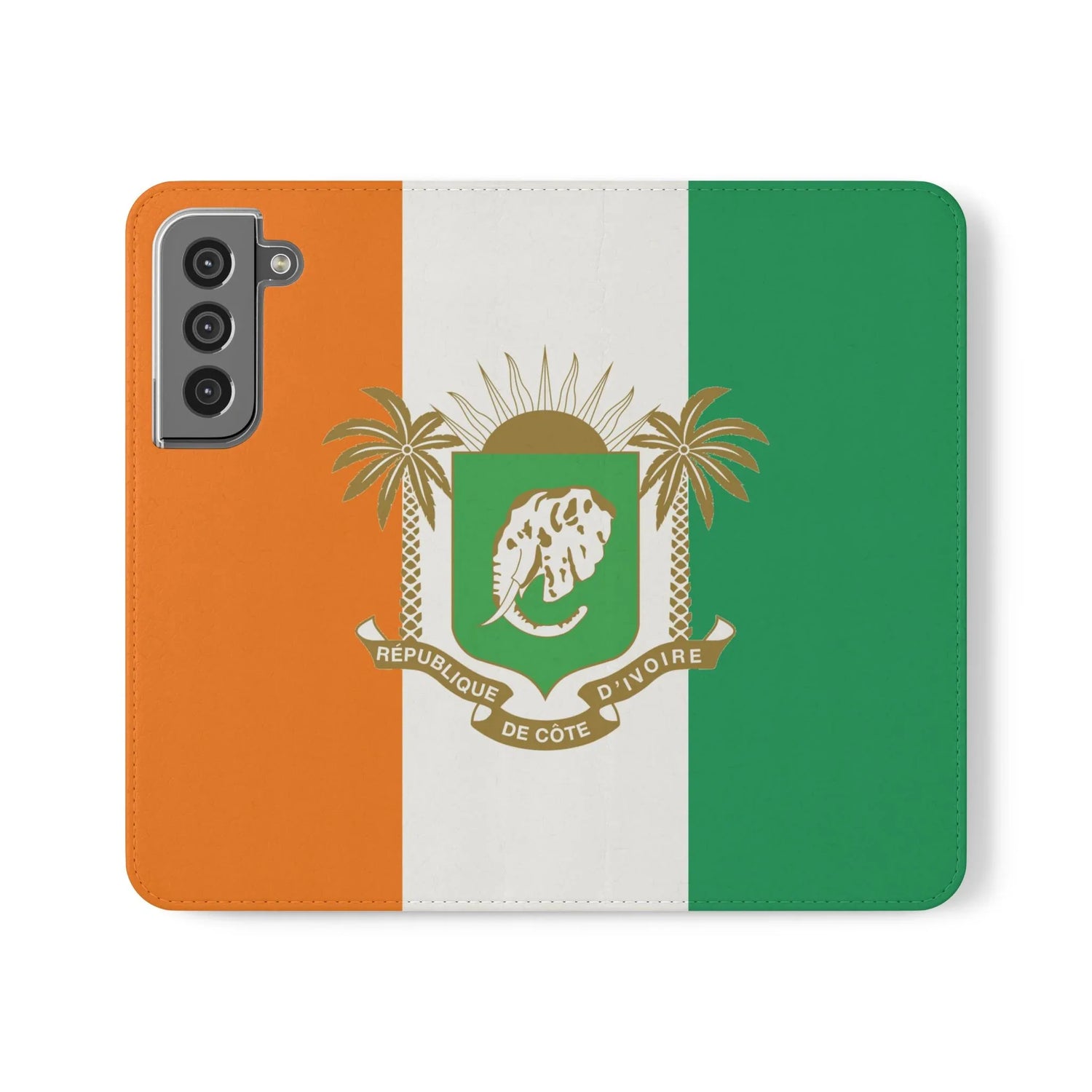 Ivory Coast Flag Flip Phone Case — Côte d&
