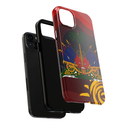 Haiti Coat of Arms Tough Phone Case — Patriotic Haitian Flag Protective Cover - DiwaKi