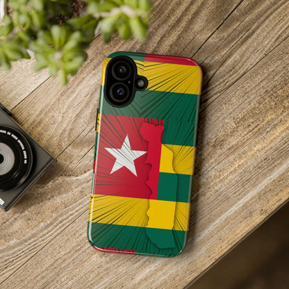 Togo Flag Tough Phone Case – Protective Stripe Design - DiwaKi