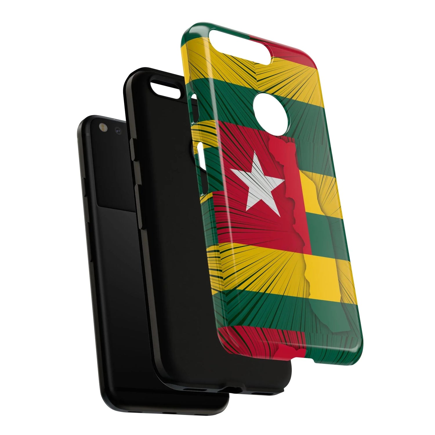 Togo Flag Tough Phone Case – Protective Stripe Design - DiwaKi