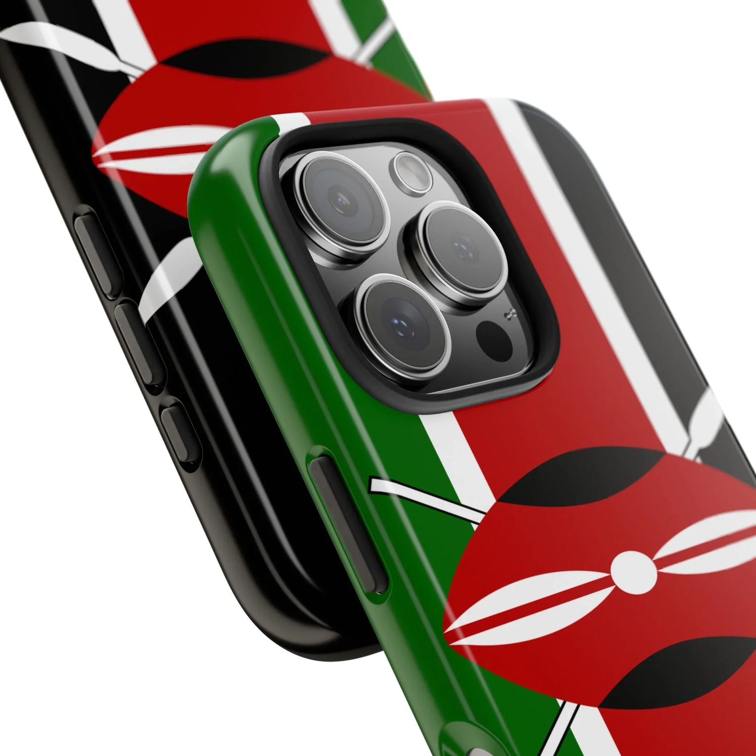 Kenya Flag Tough Phone Case — Protective Tribal Shield Design - DiwaKi