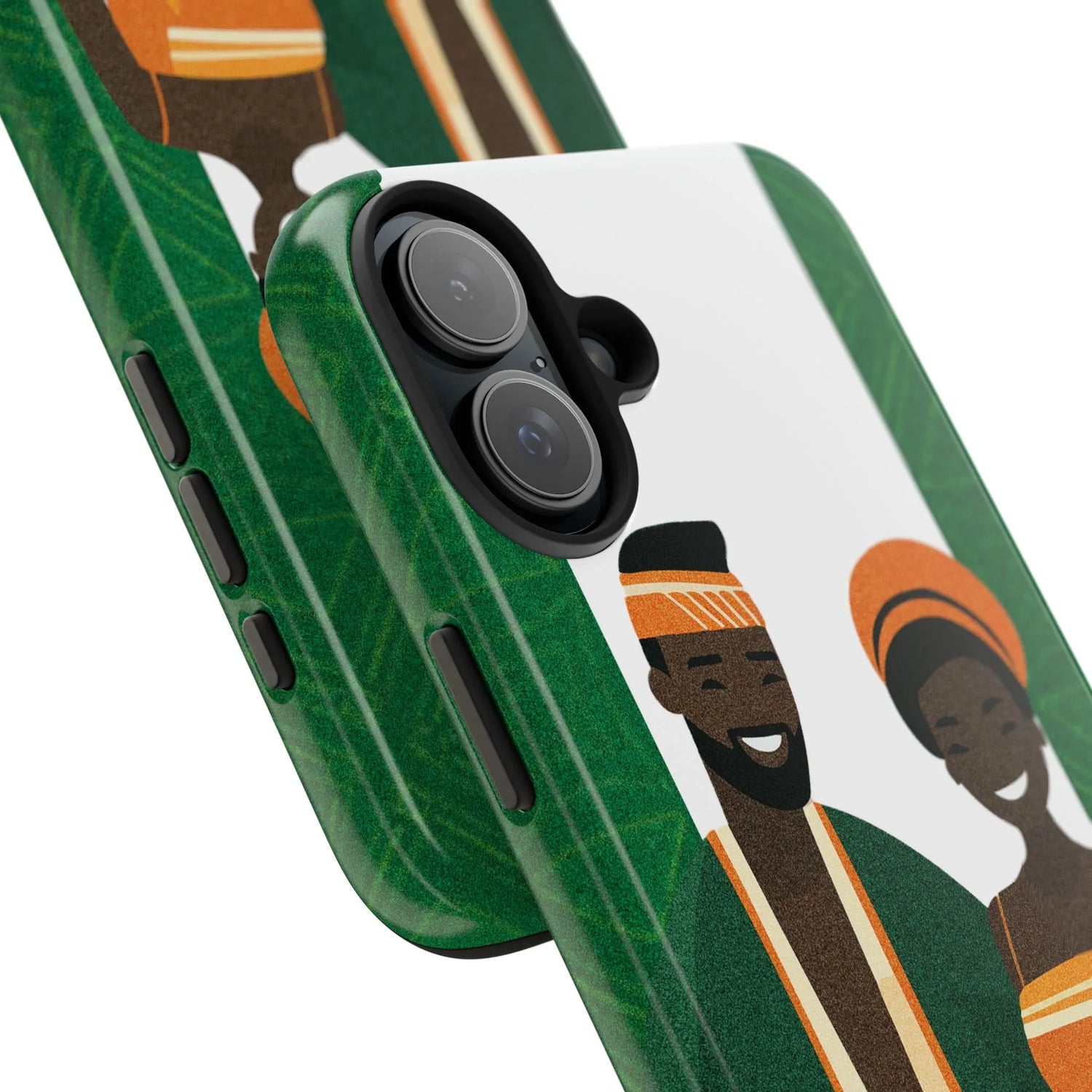 Tough Phone Case — Afrocentric Nigerian Couple Illustration, Protective Hard-Shell Phone Cover - DiwaKi