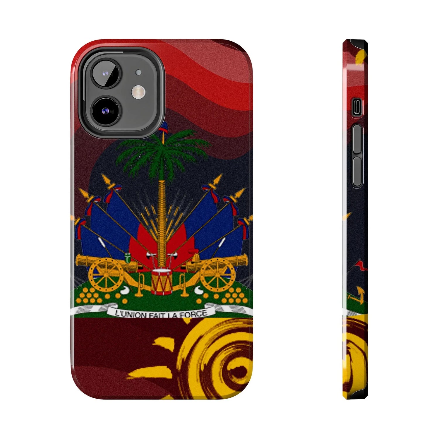 Haiti Coat of Arms Tough Phone Case — Patriotic Haitian Flag Protective Cover - DiwaKi