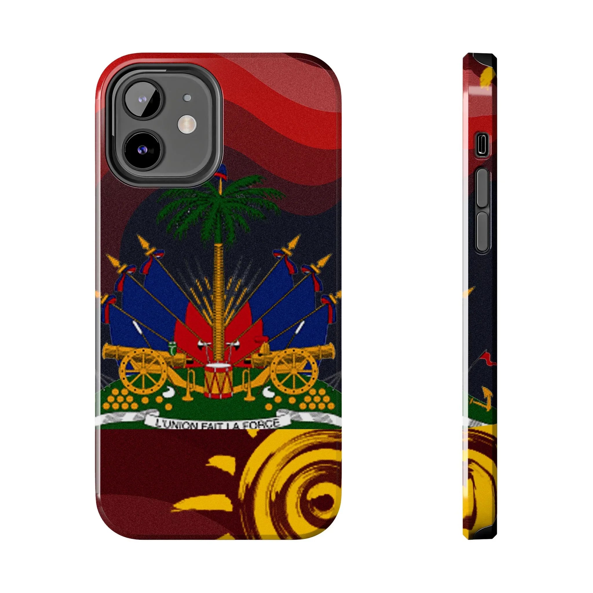 Haiti Coat of Arms Tough Phone Case — Patriotic Haitian Flag Protective Cover - DiwaKi