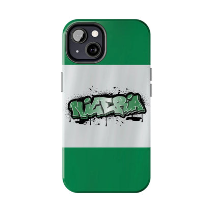 Tough Phone Case — Nigeria Flag Graffiti Design - DiwaKi