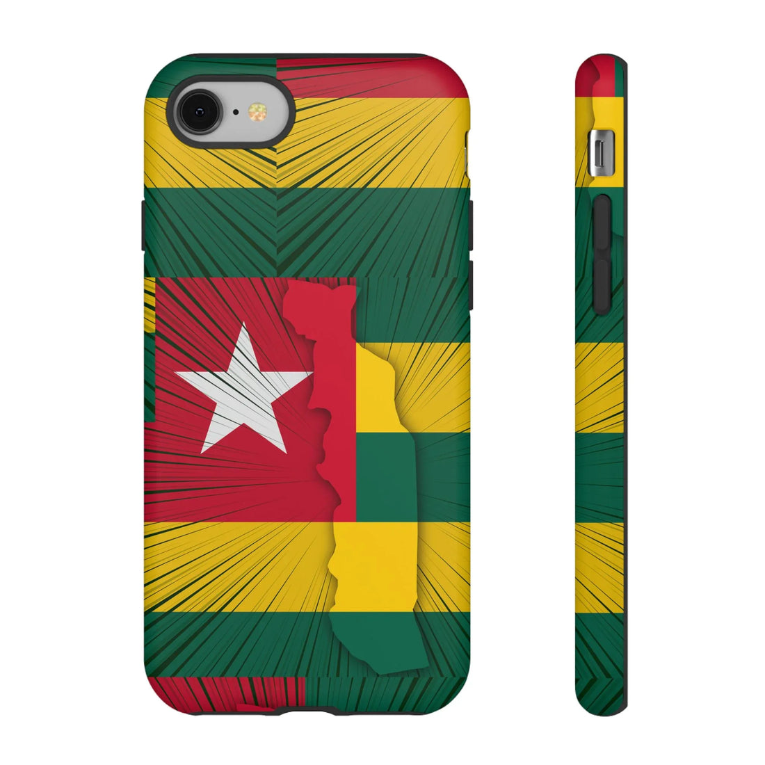 Togo Flag Tough Phone Case – Protective Stripe Design - DiwaKi