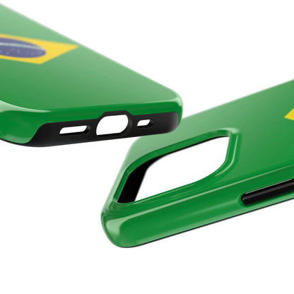 Brazil Flag Tough Phone Case — Protective Patriotic Phone Cover - DiwaKi