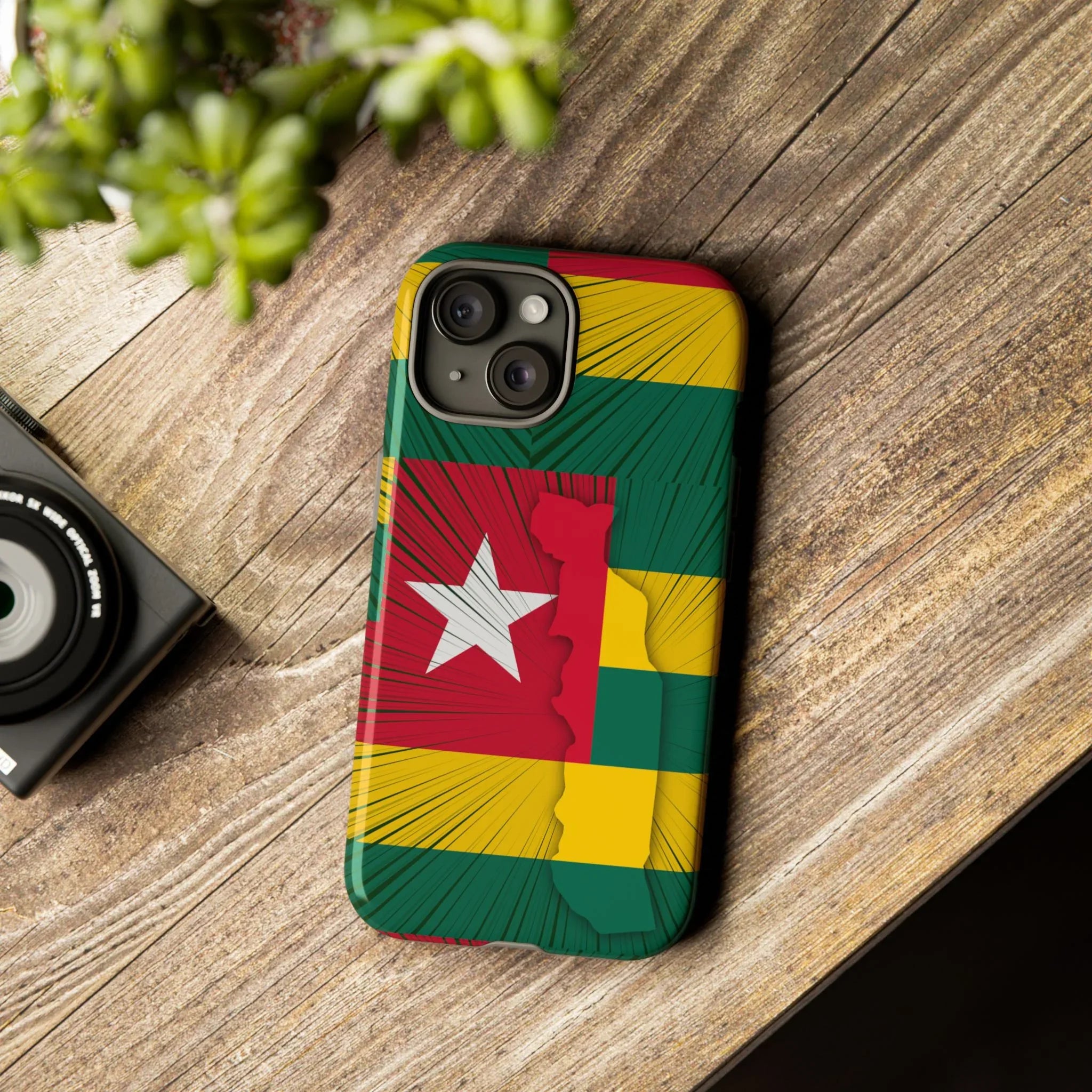 Togo Flag Tough Phone Case – Protective Stripe Design - DiwaKi