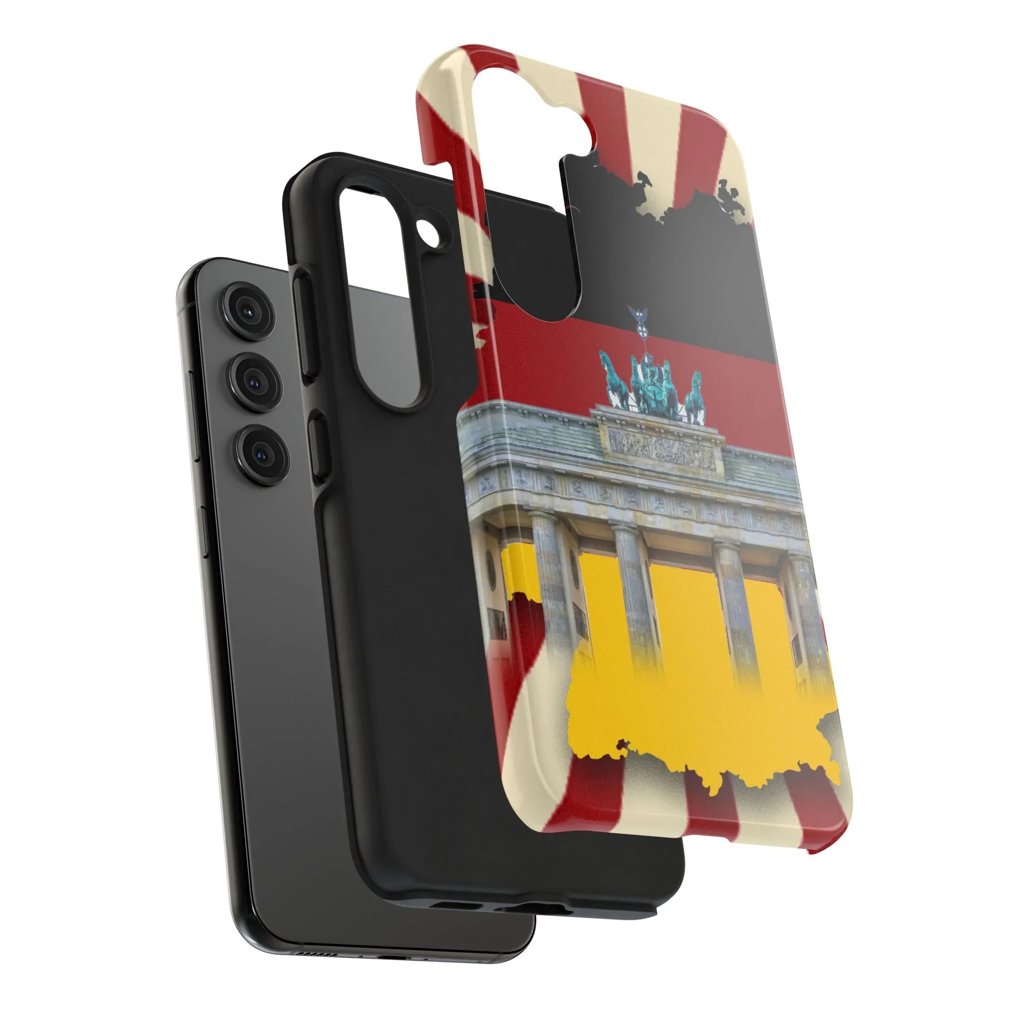 German Flag Brandenburger Gate Tough Phone Case – Berlin Landmark Protective Cover - DiwaKi