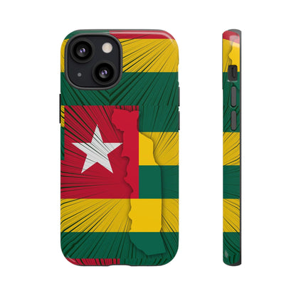 Togo Flag Tough Phone Case – Protective Stripe Design - DiwaKi
