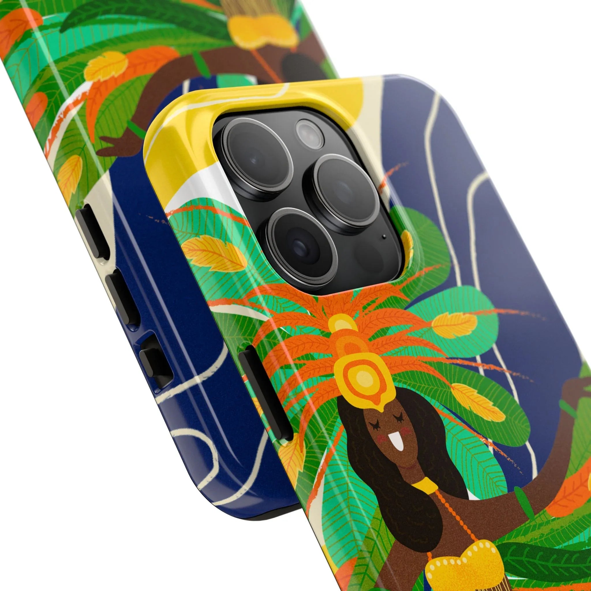Brazil carnival Tough Phone Case — Statue of Liberty &amp; American Flag Design - DiwaKi