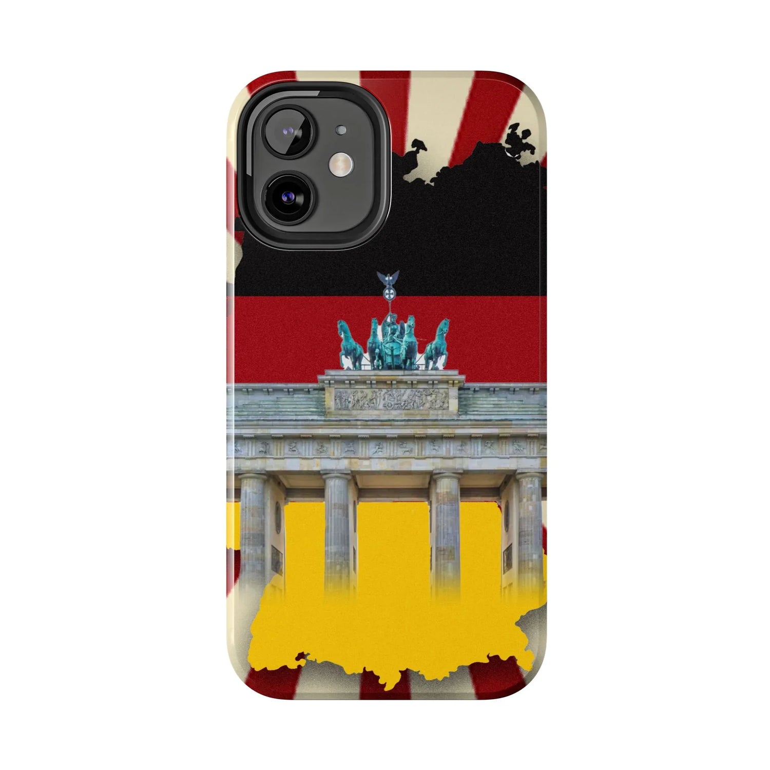 German Flag Brandenburger Gate Tough Phone Case – Berlin Landmark Protective Cover - DiwaKi